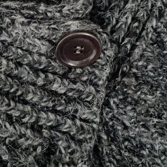 🌺 TopShop Buttoned Mock Neck Cap Sleeve Cardigan Knit Sweater Size 6 Neutral - Picture 7 of 11